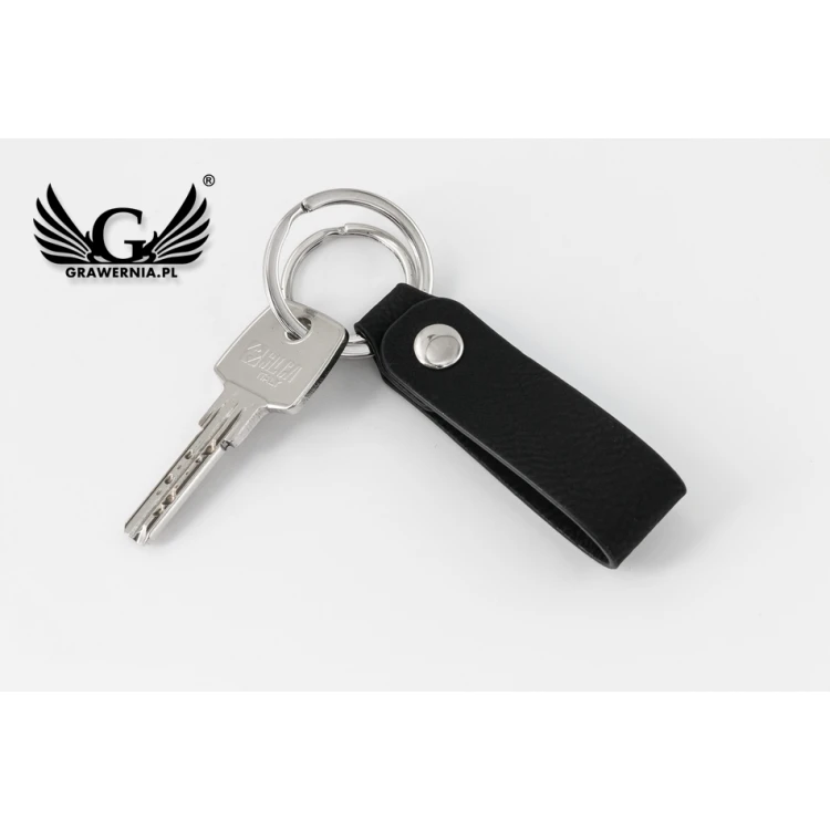 Gift Set Business Card Holder + Keyring - Fabio Black with Engraving - ZU003