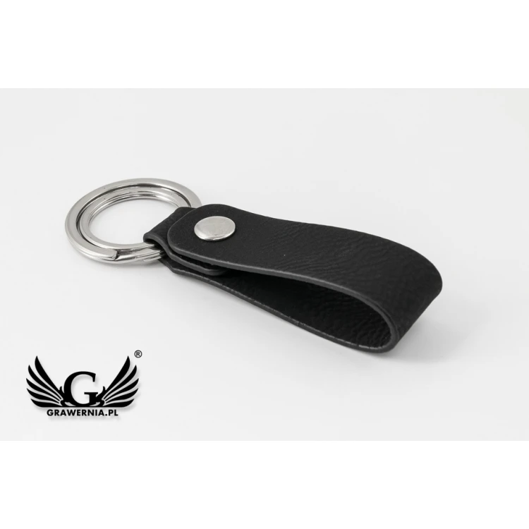 Gift Set Business Card Holder + Keyring - Fabio Black with Engraving - ZU003