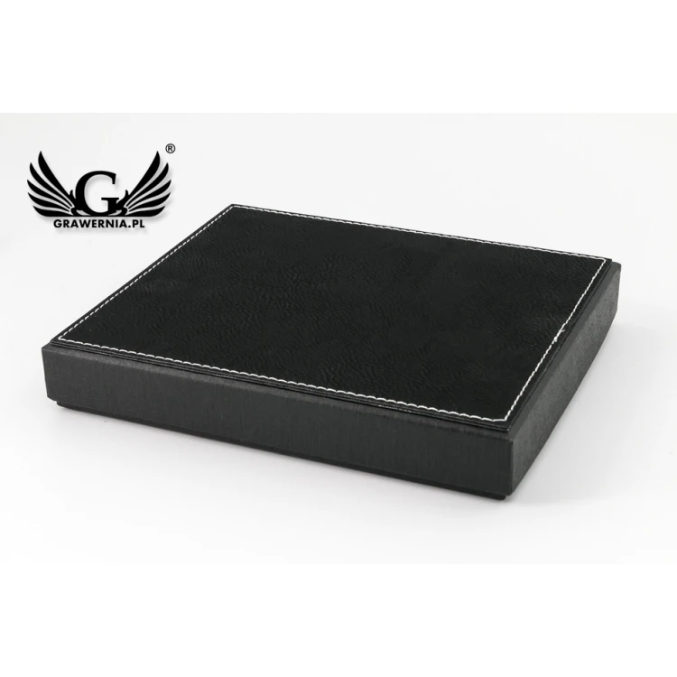 Gift Set Business Card Holder + Keyring - Fabio Black with Engraving - ZU003