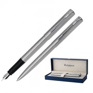 Waterman Graduate Steel CT Set - Ballpoint Pen and Fountain Pen - WAT049