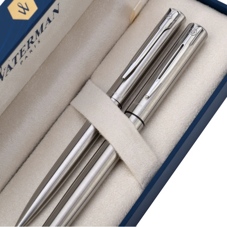 Waterman Graduate Steel CT Set - Ballpoint Pen and Fountain Pen - WAT049