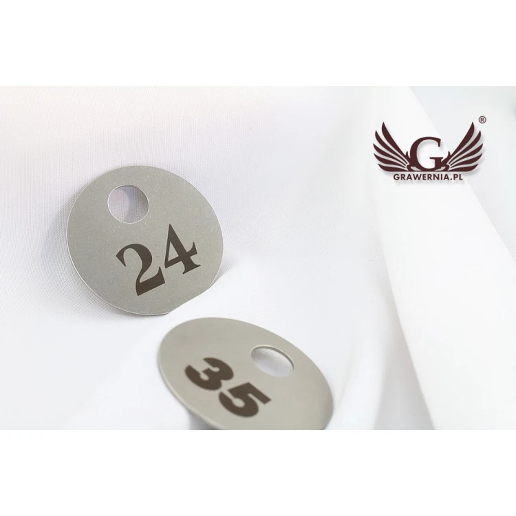 Metal Token 40mm - LEO - 1mm thick steel for cloakrooms, medical clinics - BM034