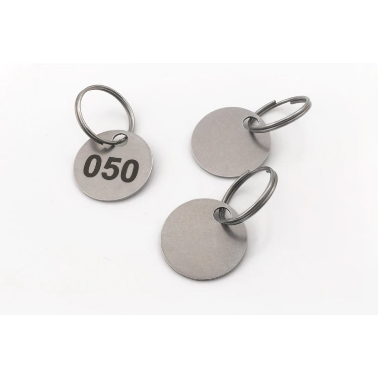25mm Metal Mini Token/Keyring for Laundry, 1mm Thick Steel - DAN - BM038