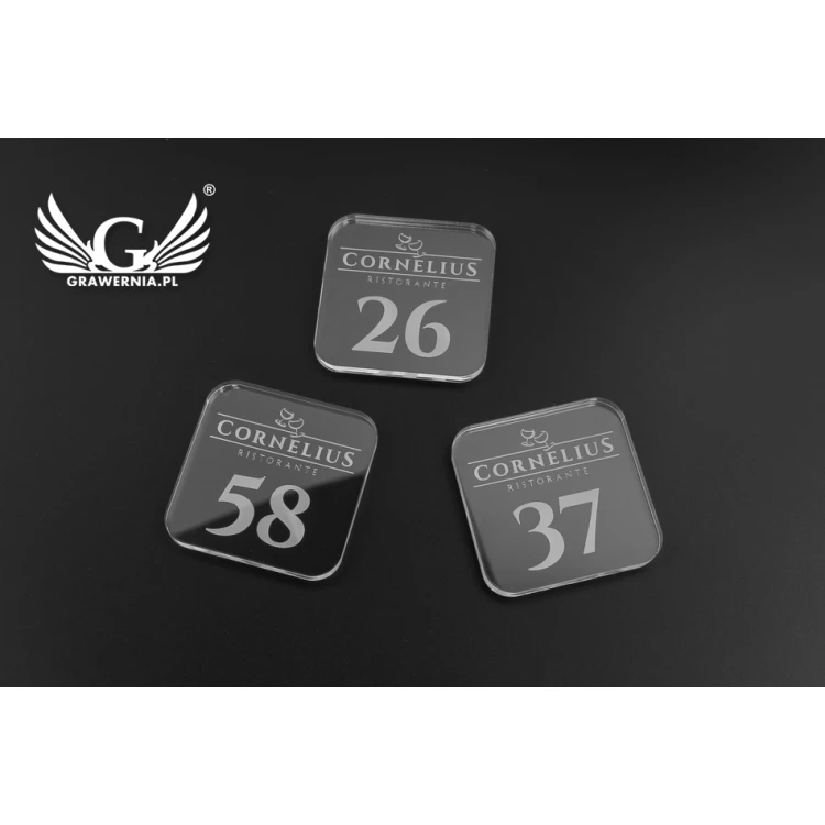 Ralph Acrylic Tokens - for cloakrooms, for cafeterias, for medical clinics
