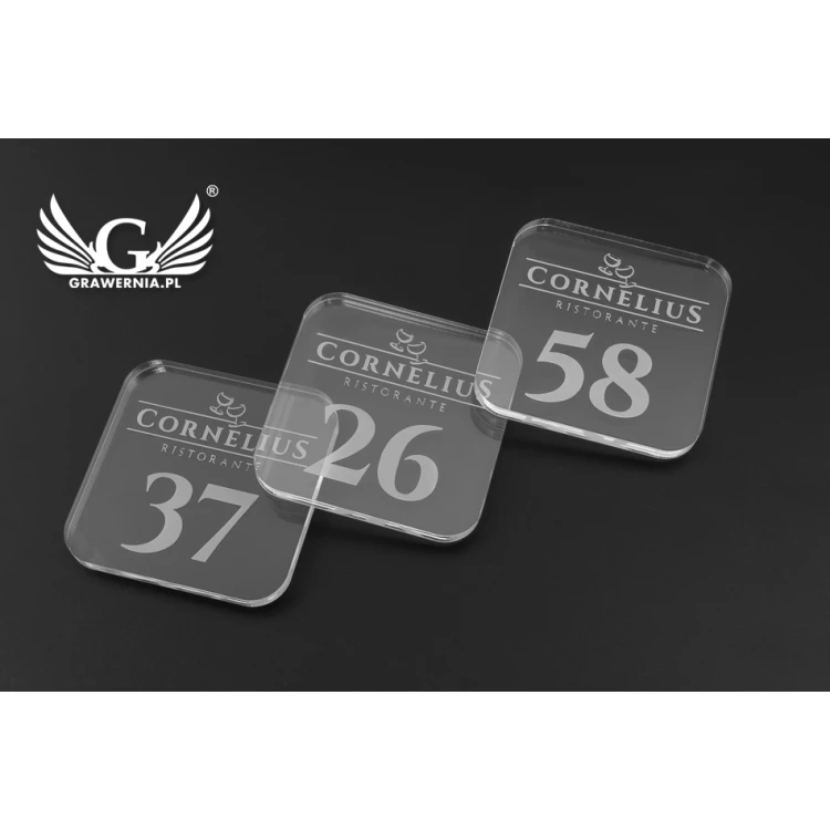 Ralph Acrylic Tokens - for cloakrooms, for cafeterias, for medical clinics