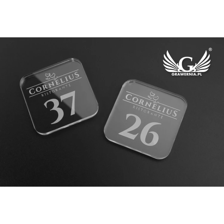 Ralph Acrylic Tokens - for cloakrooms, for cafeterias, for medical clinics