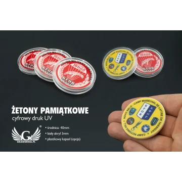 Souvenir Tokens, coin - diameter: 40mm - UV digital print - MGR025