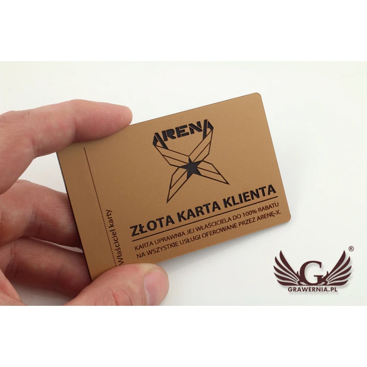 Gold or Silver Regular Customer Card - Matte Exterior Laminate - KSK001