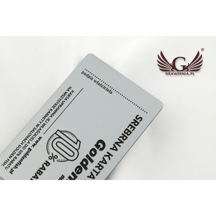 Gold or Silver Regular Customer Card - Matte Exterior Laminate - KSK001