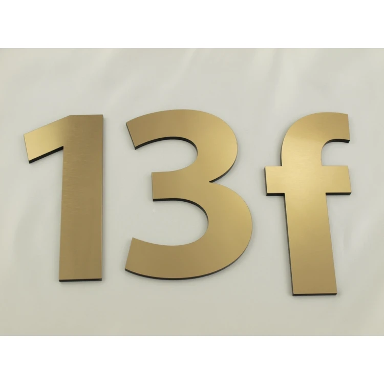 Numbers and letters for wall, door or building facade - laser cut - height 14.5 cm