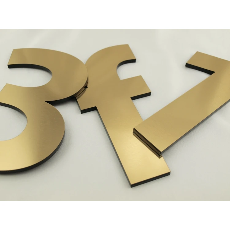 Numbers and letters for wall, door or building facade - laser cut - height 14.5 cm
