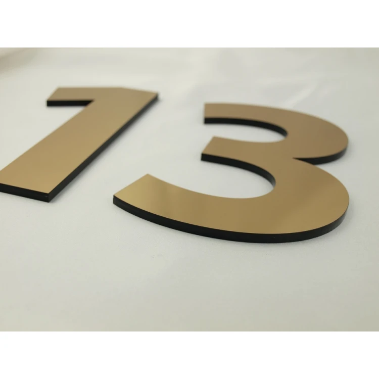 Numbers and letters for wall, door or building facade - laser cut - height 14.5 cm