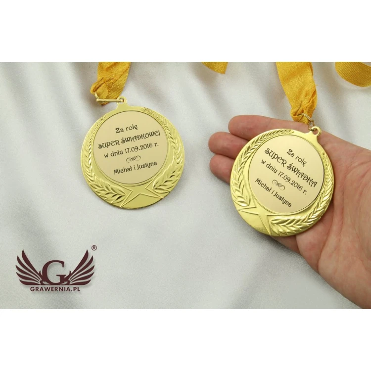 Gold Medal with Ribbon - Diameter 70mm - MMC1170
