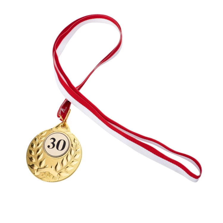 Golden Medals for 30th Pearl Wedding Anniversary - Set in Wooden Case - MGR107