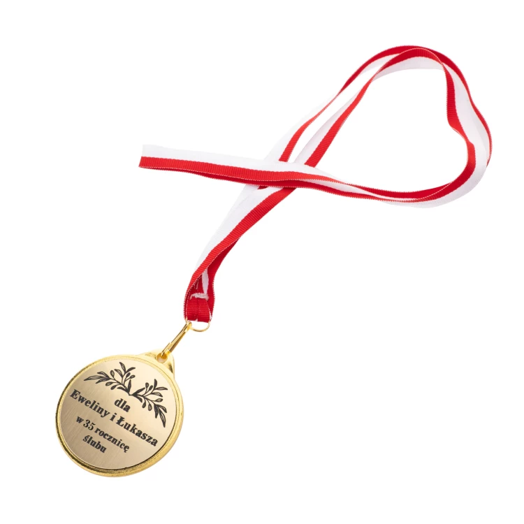 Gold Medals for 35th Coral Wedding Anniversary - Set in Wooden Case - MGR108