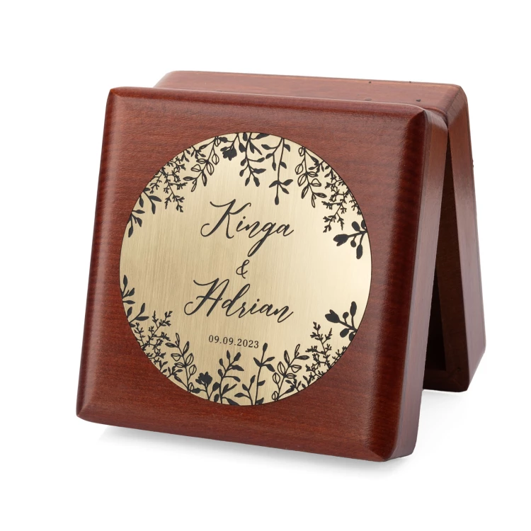 Golden Medals for 55th Emerald Wedding Anniversary - Set in Wooden Case - MGR112