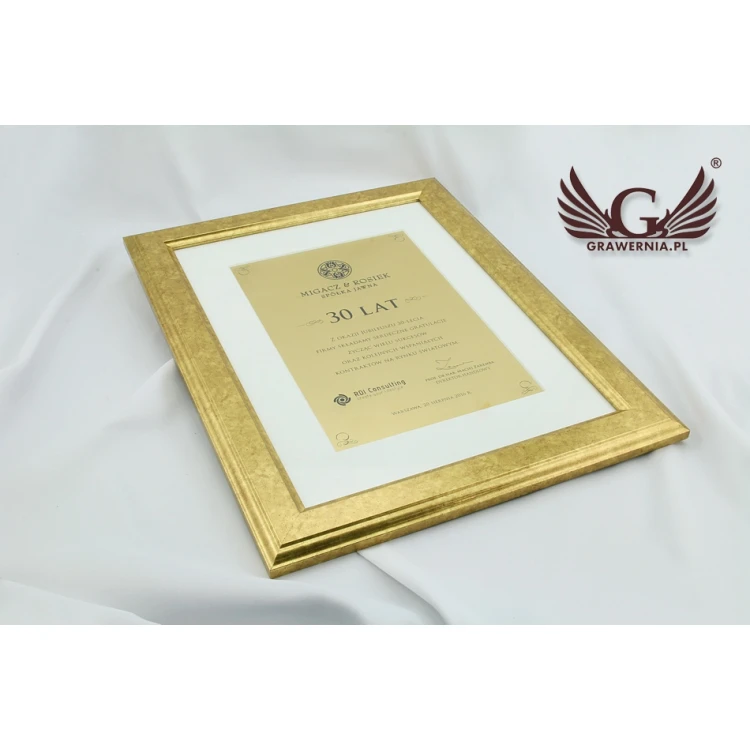 Golden diploma in a golden frame - horizontal or vertical - DWR1
