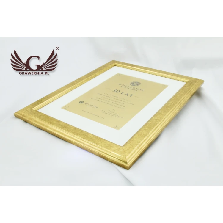 Golden diploma in a golden frame - horizontal or vertical - DWR1