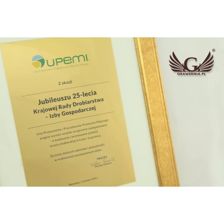 Golden diploma in a golden frame - horizontal or vertical - DWR1