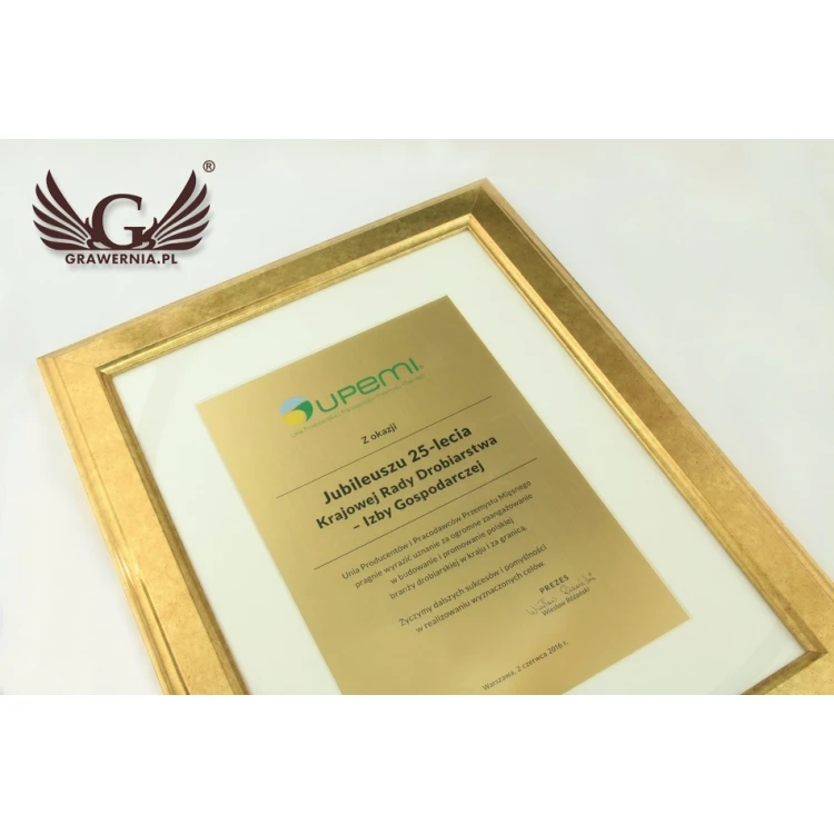 Golden diploma in a golden frame - horizontal or vertical - DWR1