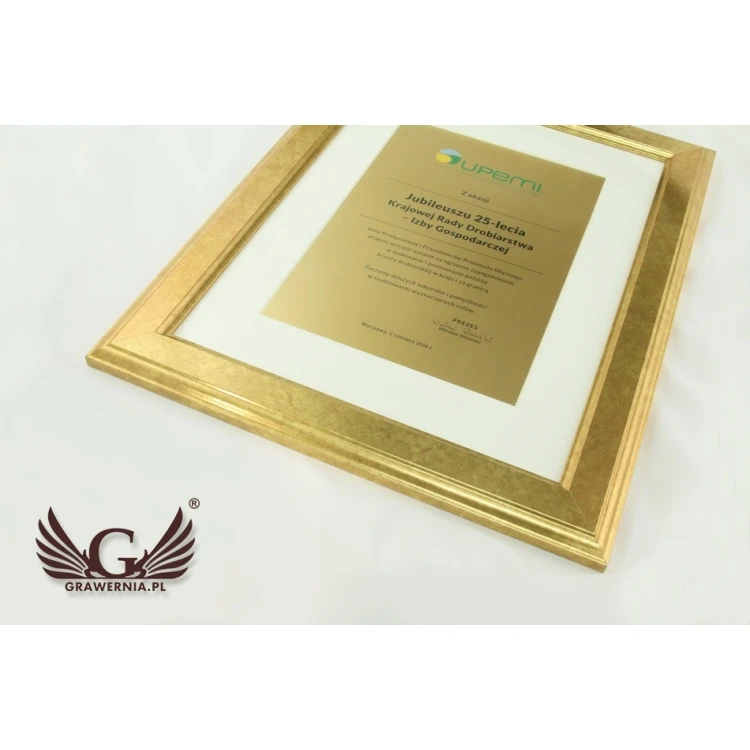 Golden diploma in a golden frame - horizontal or vertical - DWR1