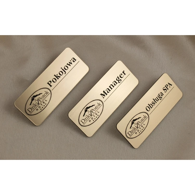 Employee ID Badge Gold 75x30mm - ID006