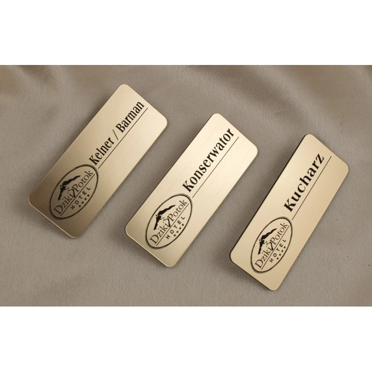 Employee ID Badge Gold 75x30mm - ID006