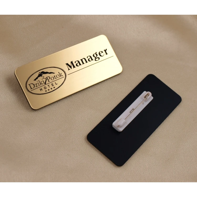 Employee ID Badge Gold 75x30mm - ID006