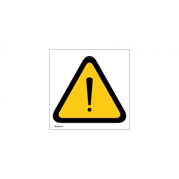 General Warning Sign - size 150x150mm - PVC - UV print - BHP001
